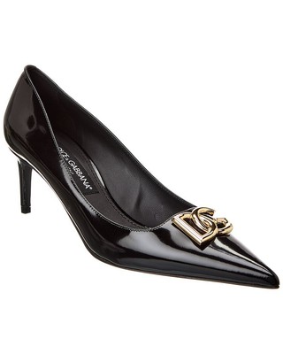 Кожаные туфли-лодочки с логотипом Dolce & Gabbana Dg Женские черные 37