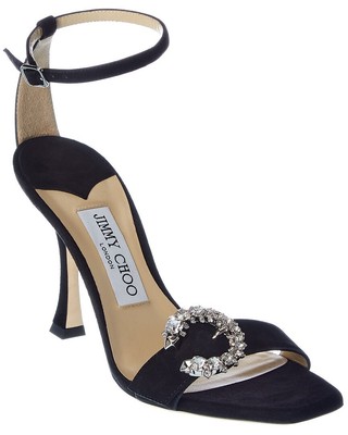

Jimmy Choo Marsai 90 Женские замшевые сандалии, Черный, NA