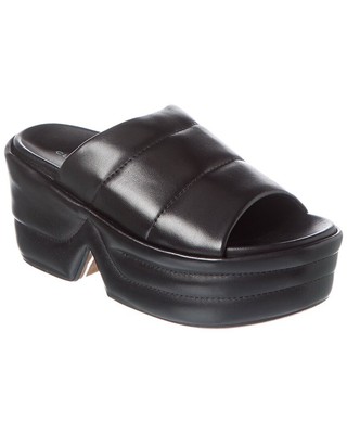 Clergerie Ery Leather Platform Sandal Womens Black 41