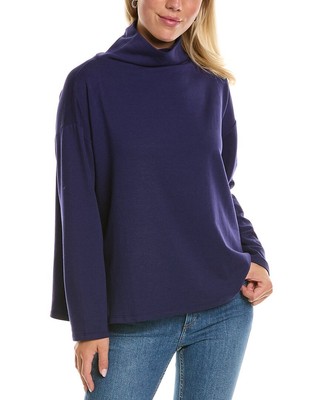 

Женский топ Eileen Fisher с воротником-воронкой, Синий