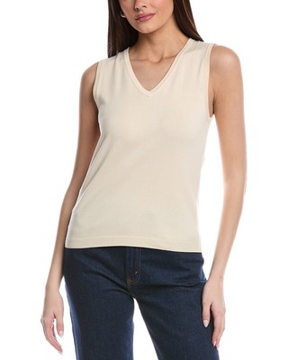 St. John Jersey Knit V- Neck Shell Womens