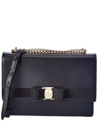 

Ferragamo Vara Bow Средняя кожаная сумка через плечо Женская, черная, NA