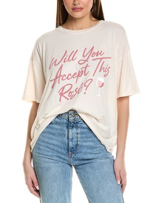 Project Social T Will You Accept This Rose T-Shirt Womens Pink S
