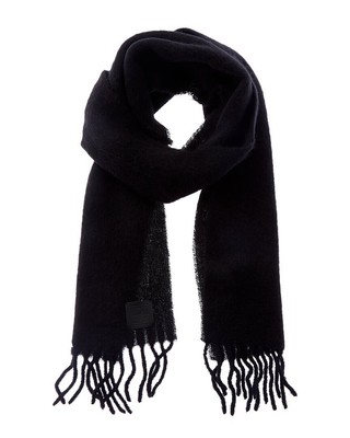 Женский шарф из смеси альпаки с тотемной монограммой, черный