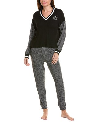 Dkny 2Pc Top & Jogger Set Womens Black Xl