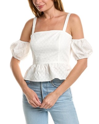

Женский топ с люверсами Bcbgmaxazria, Белый