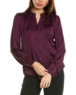 Женская блузка Anne Klein с V-образным вырезом фиолетового цвета S