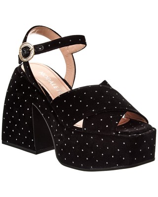 

Nodaleto Bulla Joni Бархатные женские сандалии на платформе, Черный, NA