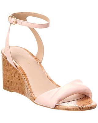 Женские кожаные сандалии на танкетке Stuart Weitzman Everly 75