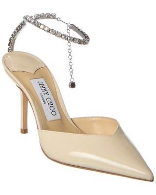 

Женские патентованные туфли Jimmy Choo Saeda 85, Белый, NA