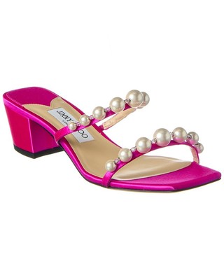 

Jimmy Choo Amara 45 Атласные сандалии женские, Розовый, NA