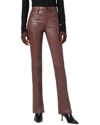 Джинсы Hudson Jeans Barbara High-Rise Baby Boot из кожи корицы с высокой посадкой Джинсовые женские