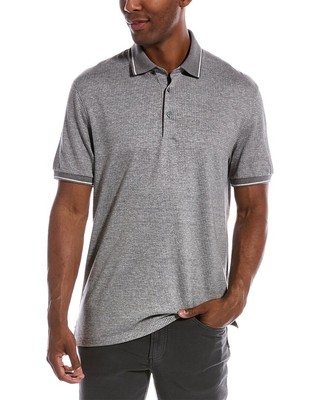 

Рубашка поло из смесового льна Ermenegildo Zegna мужская серая, Grey, NA