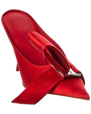 Женские атласные туфли-лодочки с асимметричным бантом от Ferragamo