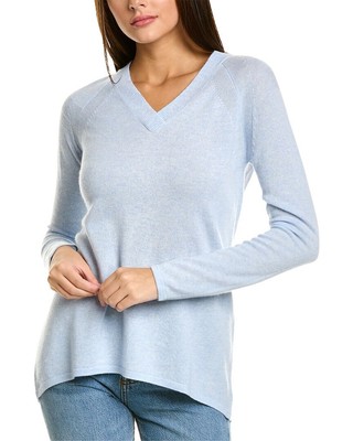 

Туника Forte Cashmere с v-образным вырезом, кашемировый свитер, женский, Синий