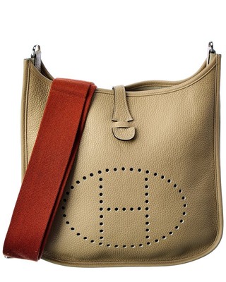 

Женские кожаные туфли Hermès Neutral Clemence Evelyne Iii PM (аутентичные подержанные), NA