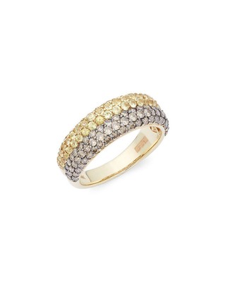 Женские кольца Effy Fine Jewelry с бриллиантом Эспрессо, желтым сапфиром и золотом 14 карат