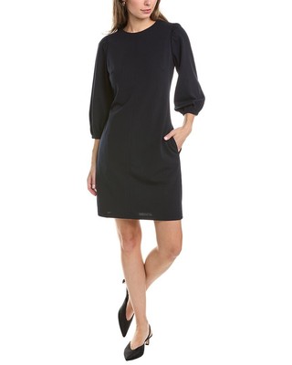 Maggy London Puff Sleeve Sheath Dress Womens Blue 2