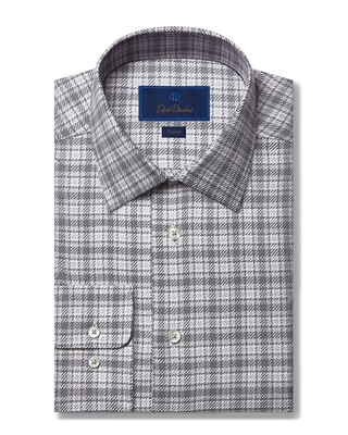 

Мужская рубашка с отделкой David Donahue, Серый, NA