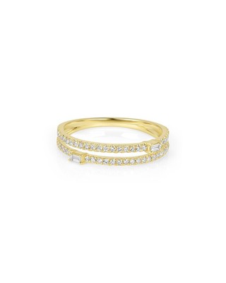 Женское кольцо с полудрагоценным бриллиантом Ron Hami 14K, 0,29 Карата, Половина Вечности 7