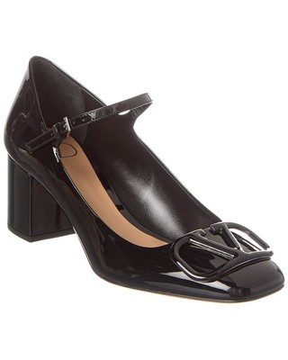 Лакированные туфли-лодочки Valentino Vlogo 60 женские черные 40