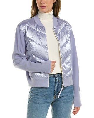 

Moncler Пуховик спереди женский шерстяной, фиолетовый, NA