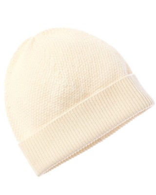 Кашемировая шапка Phenix Moss Stitch Женская белая