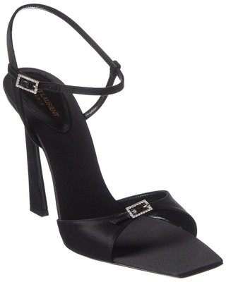 

Атласные сандалии Saint Laurent Venus 105 женские, Черный, NA