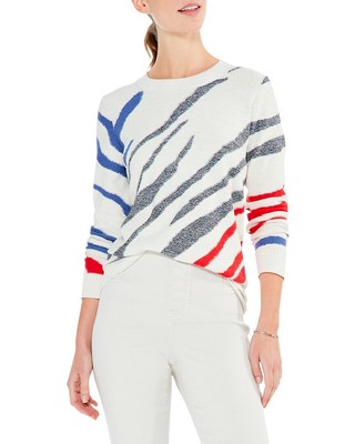 

Женский свитер Nic+Zoe Falling Stripes Vital, красный, размер