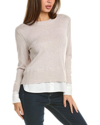 Женский свитер из кашемировой смеси Alashan Cashmere Duet Shirttail Бежевый L