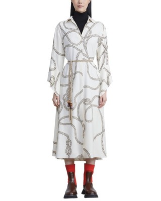 

Женское платье-рубашка трапециевидного силуэта Lafayette 148 New York, Cloud multi