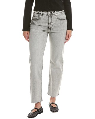 Прямые женские джинсы Rag & Bone Harlow Glacier серого цвета 23