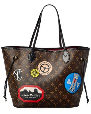 Louis Vuitton Limited Edition Monogram World Tour Холст Neverfull мм (аутентичный