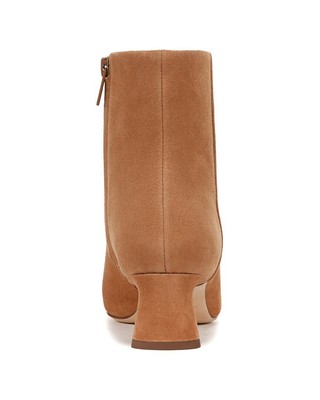 Pre-owned Vince Fitz Leather Bootie Women's In Brown