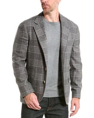 Мужской блейзер Brunello Cucinelli из смеси шерсти и шелка 50