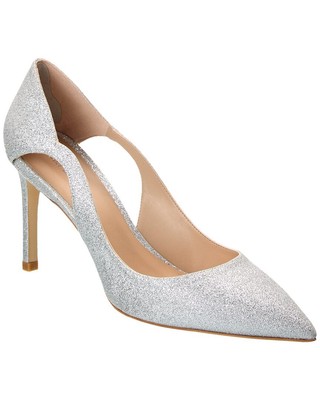 

Stuart Weitzman Mariposa 85 Туфли с блестками женские серебристые, Серебряный, NA