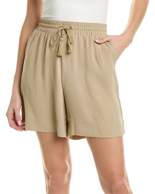 

H Halston Короткие женские бежевые с кулиской, Бежевый, NA