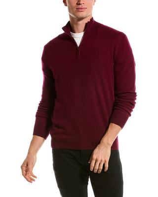 Мужской кашемировый свитер Phenix Cashmere на молнии 1/4, красный S