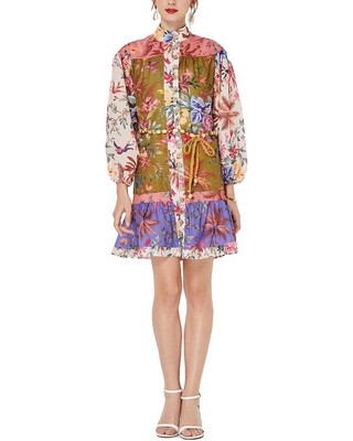 

Женское мини-платье Kaimilan с рукавом 3/4, Red multi