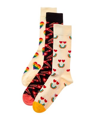 Мужские носки Happy Socks Love Crew, 3 шт., 41–46