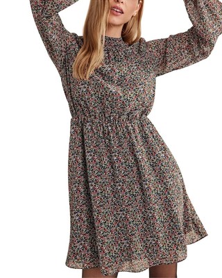 

Женское мини-платье с высоким воротником Boden Flippy, Black;petal toile