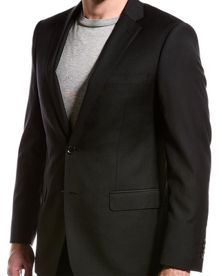 Pre-owned Cavalli Class 2pc Slim Fit Wool Suit Men's In Black