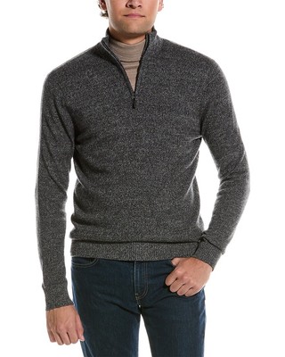 Кашемировый свитер Qi Cashmere с имитацией кашемира на молнии 1/4, мужской S