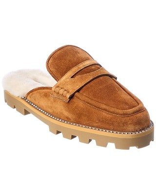 

Женские мюли из замши и овчины Jimmy Choo Ronnie, коричневые, Коричневый, NA