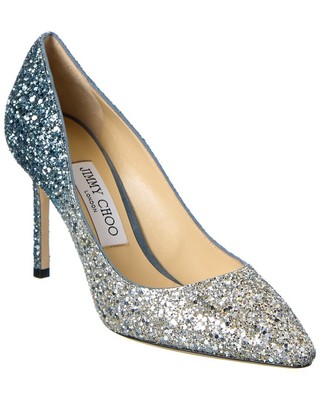 

Женские туфли-лодочки с блестками Jimmy Choo Romy 85, Серебряный, NA