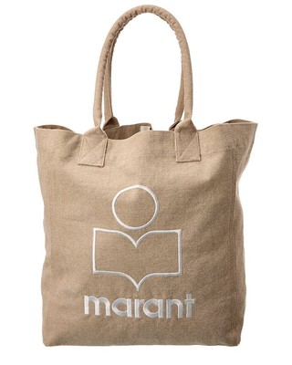 Женская холщовая сумка Isabel Marant Yenky бежевого цвета