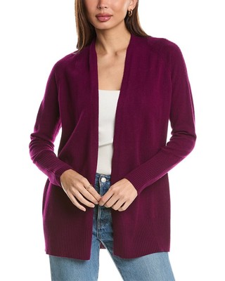 Кашемировый кардиган в рубчик Forte Cashmere Женский фиолетовый Xs