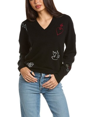 

Женский кашемировый пуловер с айвой 27 Miles Malibu, Черный