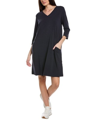 Женское темно-синее платье А-силуэта с V-образным вырезом Eileen Fisher Xl