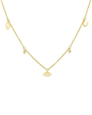 Женское колье-шарм с висячим бриллиантом Ron Hami 14K 0,03 Ct. Tw.